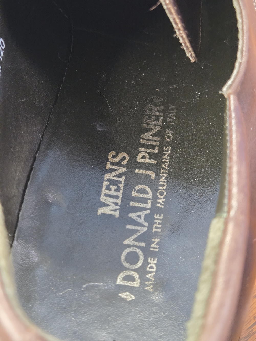 Donald J Pliner Parker 120 Brown Leather Oxford Dress Shoes Italy Mens 10.5M - Picture 8 of 9